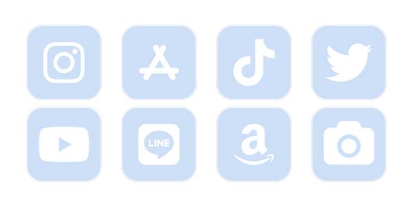 くすみ青 Pacchetto icone app[3MRGmogLVeffomyL0PF8]
