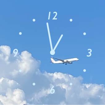 時計(飛行機) Clock Widget ideas[IPjarnMlfZkmDcp1GI8O]