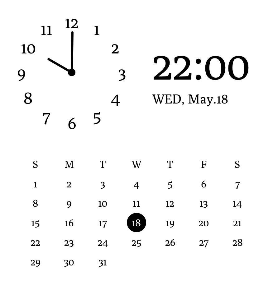 Horloge Idées de widgets[prjMIMTq9LCER8yG4yLl]