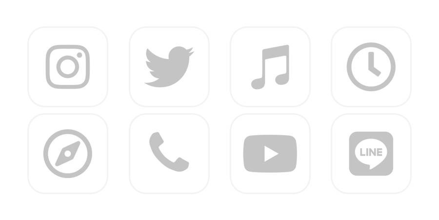 グレー Pacchetto icone app[5XXMvOephM71YuiCDdYp]