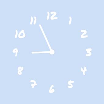 サックスブルー　時計 Годинник Ідеї для віджетів[pLvTRv3cVcxyoYv4XYA6]