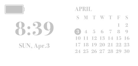 タイム/カレンダー/バッテリー Calendar Widget ideas[Fo1ZSEFZBRqBpyrzO19r]