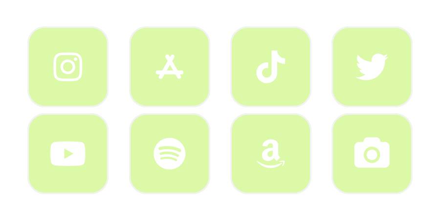 Green Pacchetto icone app[ZPfNrZqmsz7FI877eakh]