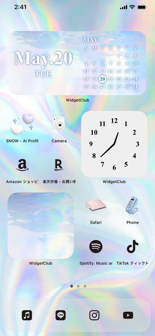 AURORA home screen theme គំនិតអេក្រង់ដើម[UY6nO70yTpewxbDgATei]