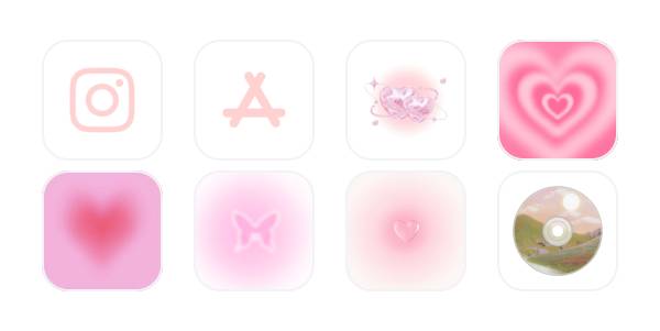 pink hearts Balík ikon aplikácií[k642ZAmERI7PMBX1auMY]