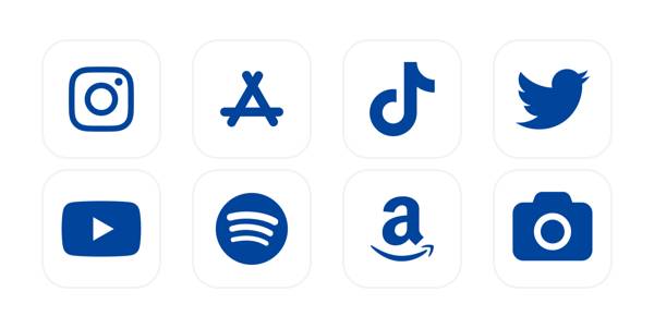 白　青　シンプル Пакет с икони на приложения[EijWR9gt0I4jvguxJ44b]