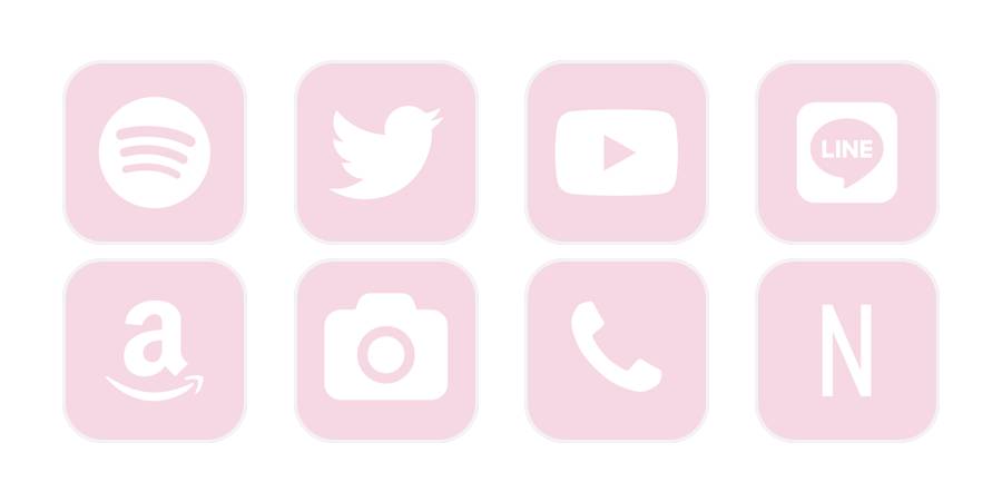 Růžový App Icon Pack[x8SkubMOjyLkWQ4eK42t]