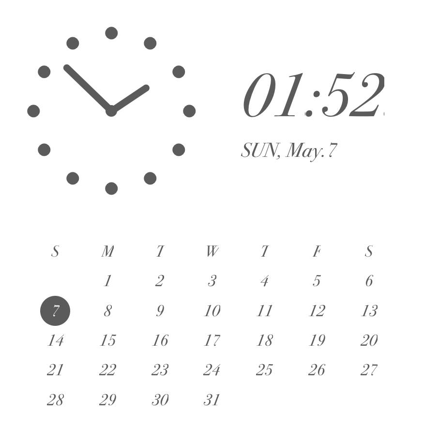 Calendar Orologio Idee widget[30R66TwINKANZc6eP99x]