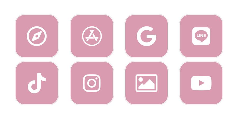 ピンク Пакет с икони на приложения[RzX91lemf8i5vPcUlsah]