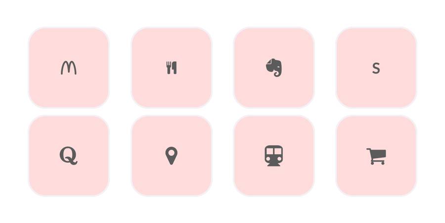 Różowy Pakiet ikon aplikacji[dob4r60W0n7Sl79ioKe4]