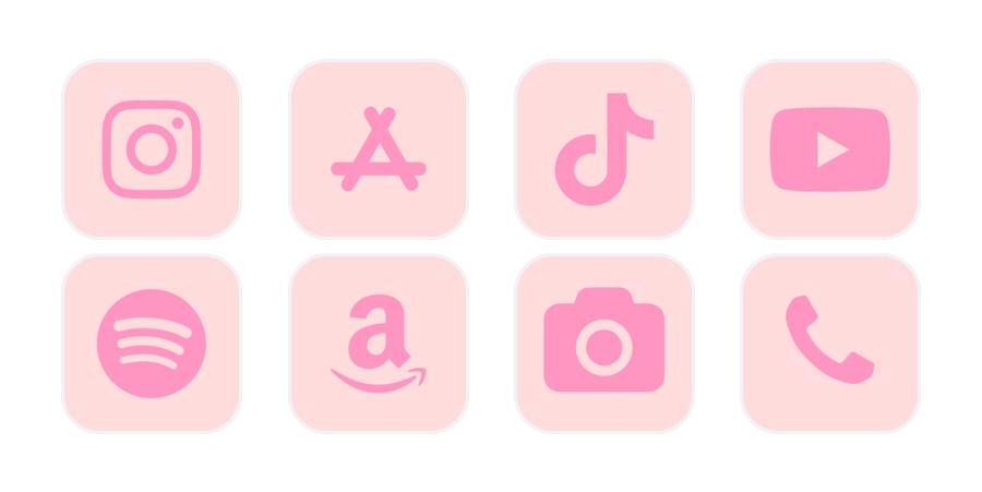 Light Pink Pachetul de pictograme pentru aplicație[IyLLhAWGSdeKN9F0hk2o]