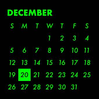 Green neon widget Kalendář Nápady na widgety[RlZUV4EI1uFPdrpaJuWA]