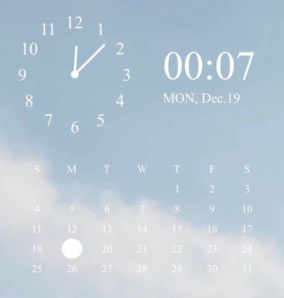 Horloge Idées de widgets[ahgsFyN7r5o4Lc7eAGmS]