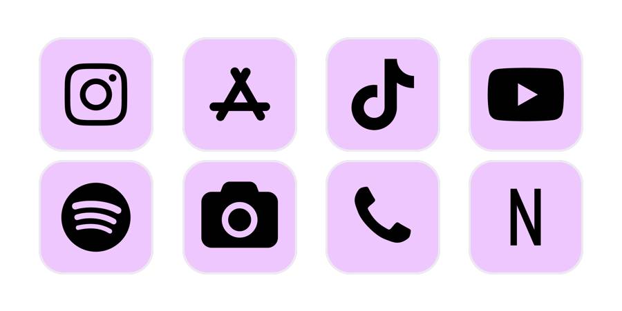 Purple Asthetic Pacchetto icone app[dUtpGfFjPYF3shG6A9el]