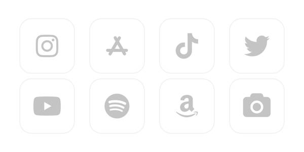 グレー&ホワイト App Icon Pack[rFqFSy6dVwyoUnSkUCVH]