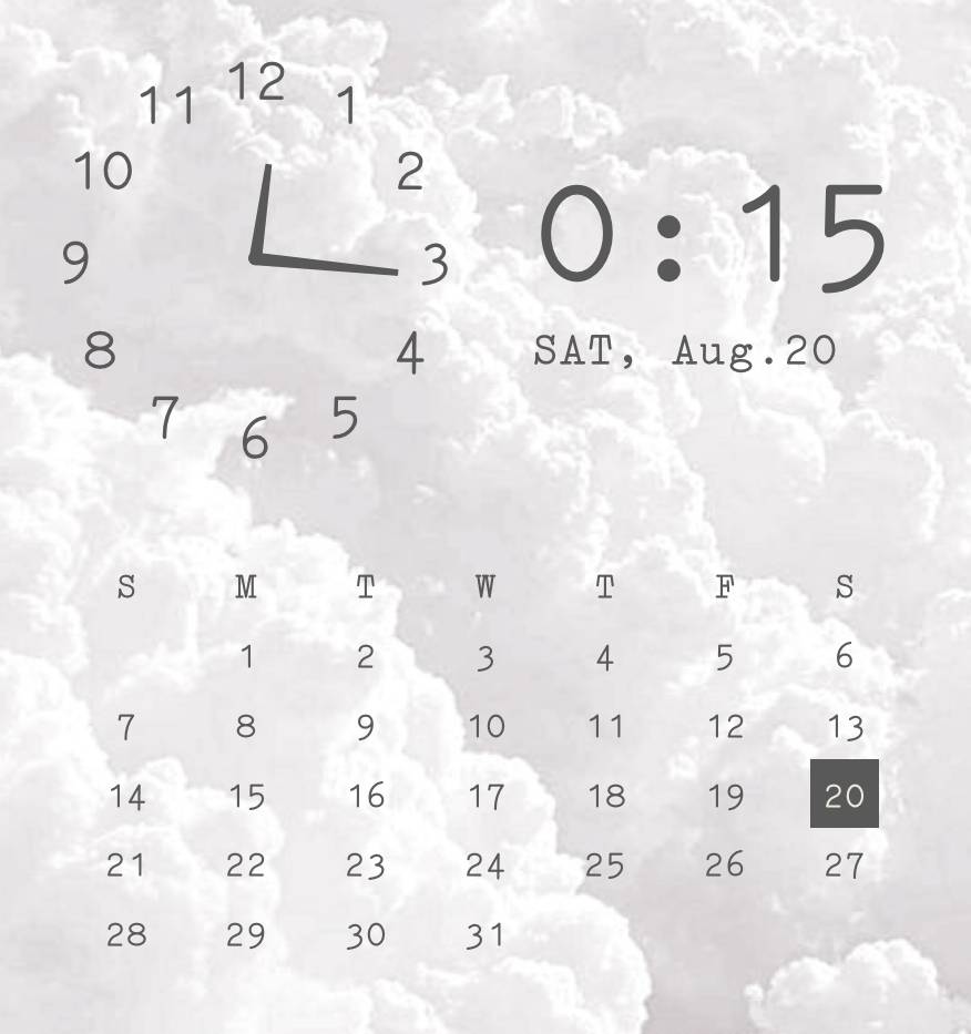 時計Horloge Idées de widgets[JQKc8RaUGnu8OF9aFkZT]