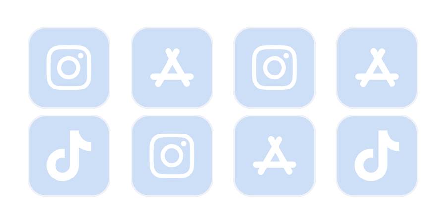 青と白のアイコン՞⸝⸝ᵒ̴̶̷ 𓈞 ᵒ̴̶̷⸝⸝՞ Paquete de iconos de aplicaciones[HkFWkhEIbJIkP2Px7ANp]
