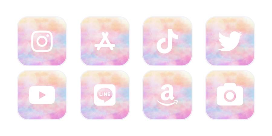 ピンク Pacchetto icone app[Y2P1akJ08JaEWKQ77qtR]