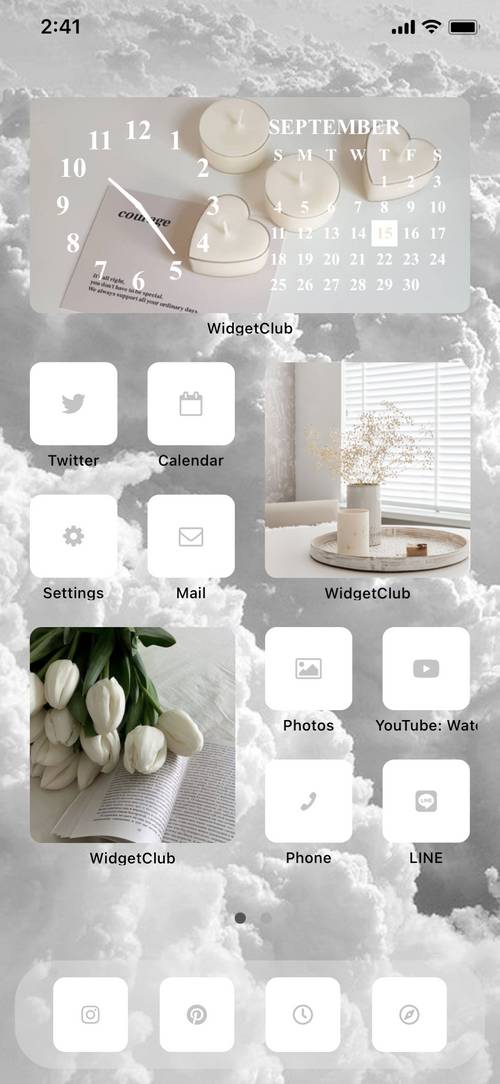 白ホーム画面のおしゃれなカスタマイズ151選 Iphone Android用 Widgetclub