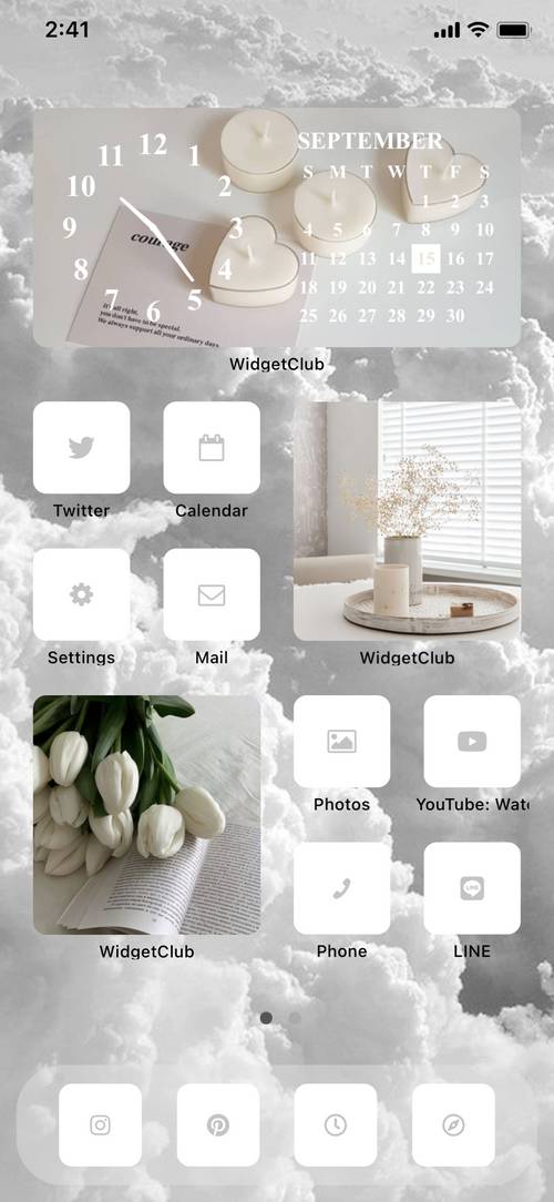 白ホーム画面のおしゃれなカスタマイズ158選 Iphone Android用 Widgetclub