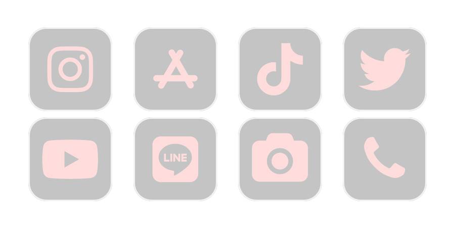 ぴんく App Icon Pack[wR6dDb7fD4fhP8B7jAls]