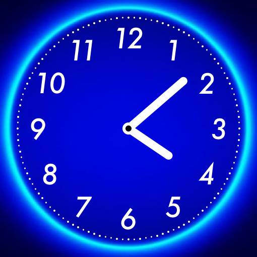 Neon clock時計ウィジェット[J2UIpIkwPshOBpVB0Wx6]