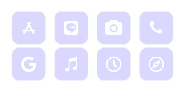 Púrpura claro Paquete de iconos de aplicaciones[Mv4OkEp3N04nEl3ym6Lb]