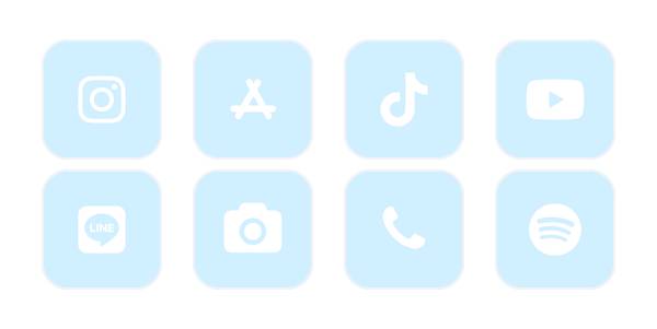 シンプルブルー💙 App Icon Pack[DAqZG4HidkfT7HwPUePX]