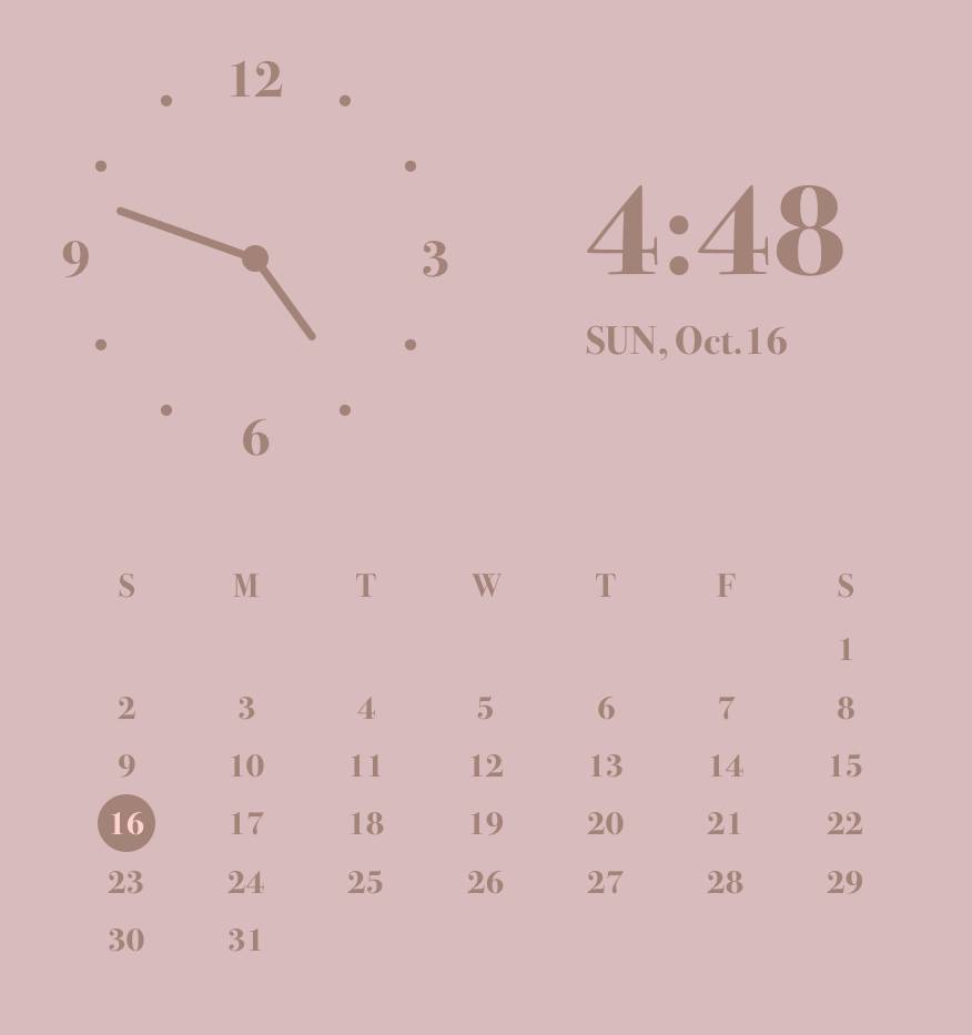 カレンダー นาฬิกา แนวคิดวิดเจ็ต[2EcQFPAvILPXdXrP2HVw]