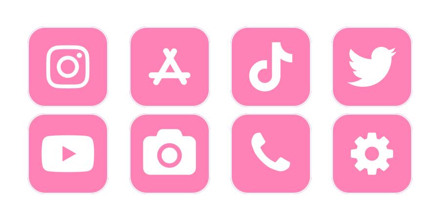 ピンク App-Symbolpaket[5TatO9WZiJ1PcOYaN8Jn]