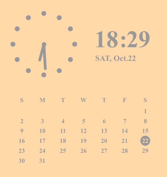 シンプル Horloge Idées de widgets[b9ICxrekYBka7s5fK48a]