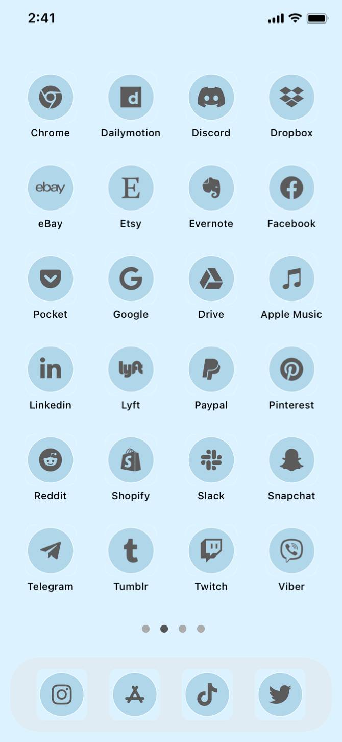 Light blue round 🩵🩶（simple）Home Screen ideas[9aVhOfvnMGjZbQwMFsDJ]