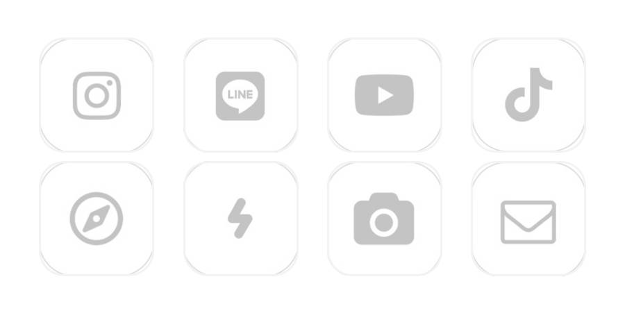 アイコン 白 App Icon Pack[qmBWjkTEFzkIo0N0tlKC]