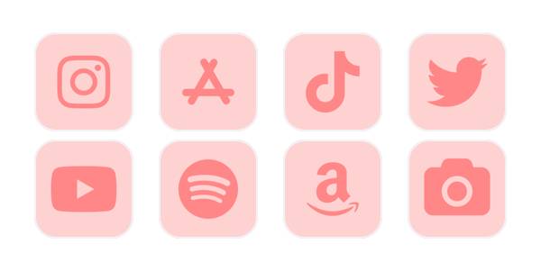 Pink aesthetic App-pictogrampakket[6A3UI5S4sxJPL9Ue6i3a]