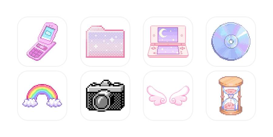 Y2K Aesthetic Icon Pack for Ios, Android & Tablet Wallpapers Widgets, Cute  Kawaii App Theme 