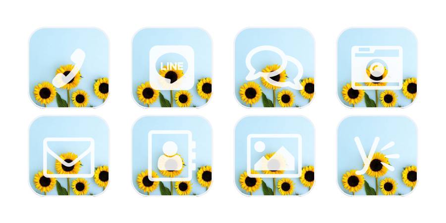 Sonnenblume App-Symbolpaket[gp6RxrJ743Gx96Jyj5a1]