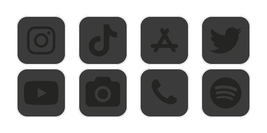 blackout App Icon Pack[EFMgSHDtZaAZreZrd4Yk]
