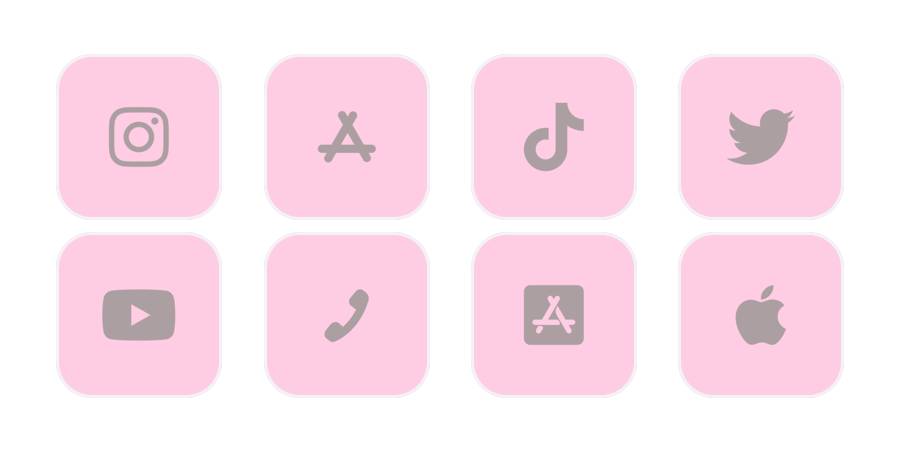 Roze App-pictogrampakket[icpBzqclqbuTbLVyTuUi]