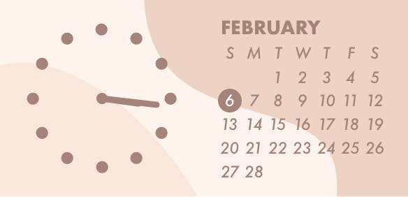 boho calendar w/ clock Clock Widget ideas[ll0eCJJFy8DcMG2YZzVa]