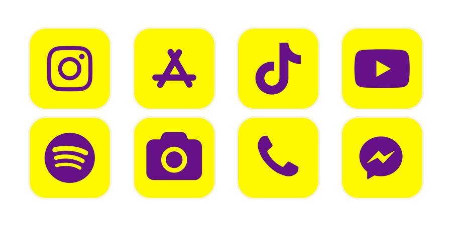Purle and YellowApp Icon Pack[GJH2fzYO32AhFtFKYzo0]