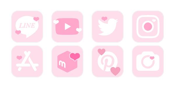 Roze App-pictogrampakket[i899Vmo6Y4rCtq7vWMWY]