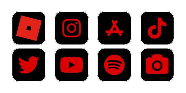 black and red App Icon Pack[Gcb8KBaa7joaZbJN1ImX]