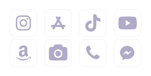 Dusty Purple App Icon Pack[doM4gg6BAr6vfSRx54VR]