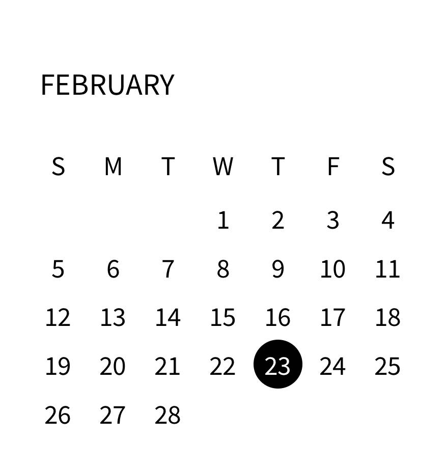 Calendario Ideas de widgets[O0ix6cynlxxfJmEfVLgj]