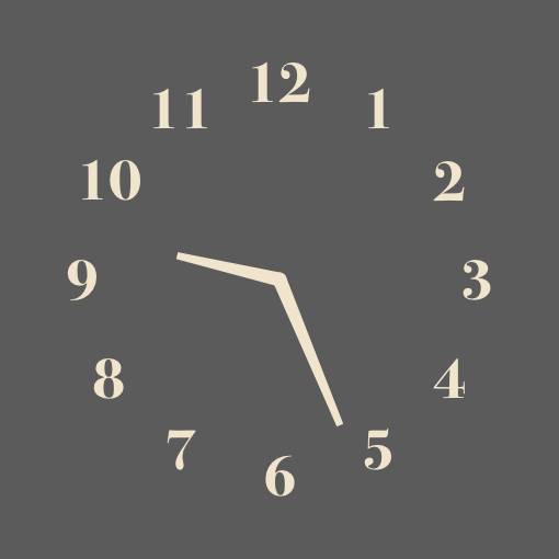 時計グレー Clock Widget ideas[g3rEcz6sRsfNnLhZ6klW]