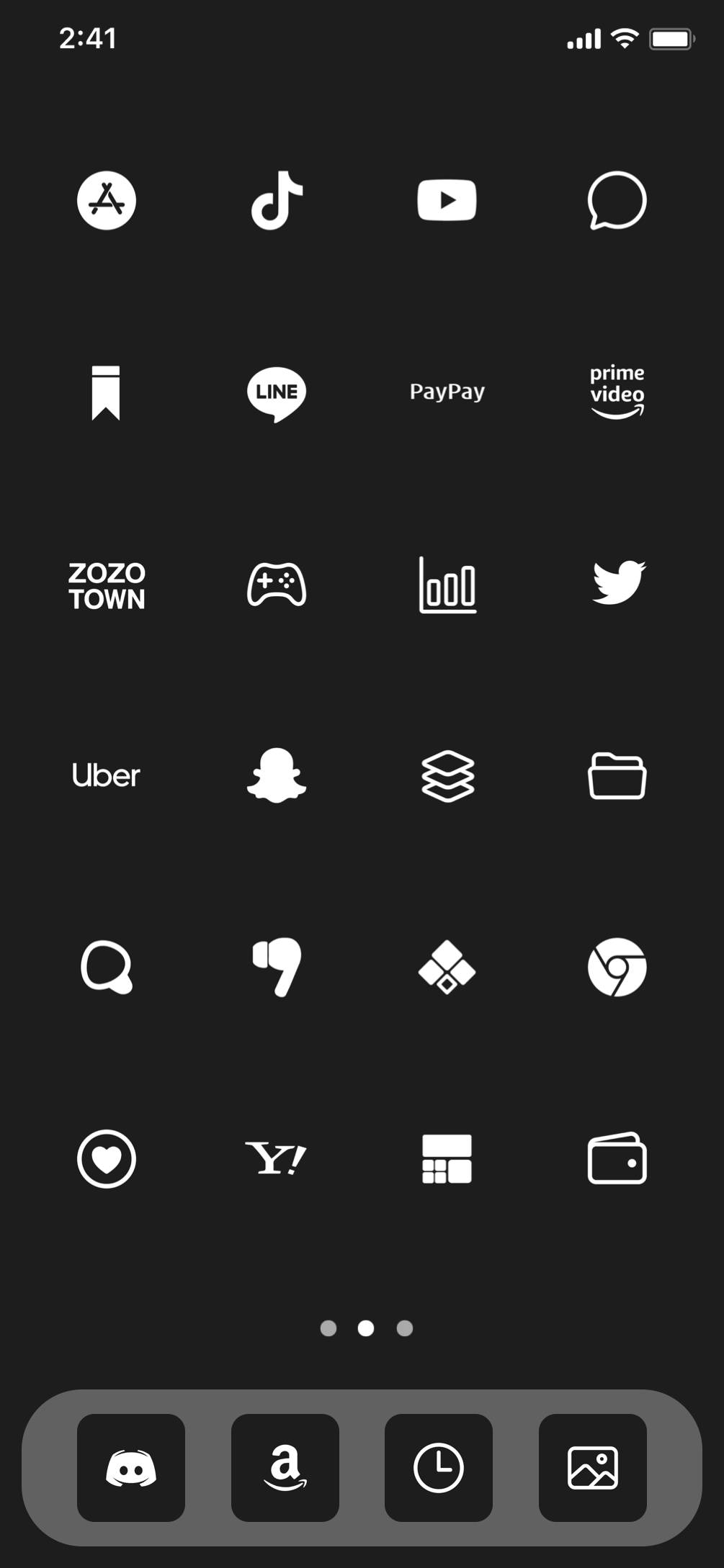 Simple × Black home screen ホーム画面カスタマイズ[SS7up78X4AQqxOVcRFVV]