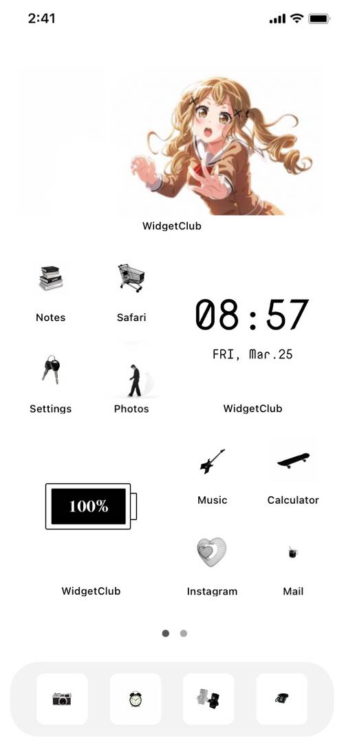 イラストホーム画面のおしゃれなカスタマイズ51選 Iphone Android用 Widgetclub