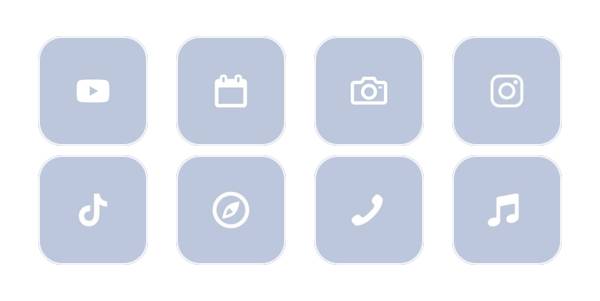 くすみブルーアイコン App Icon Pack[OEBICyE4qdPRsU3vrrGe]