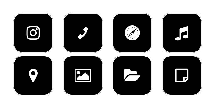 black Pacchetto icone app[LhLAPRAHIP8jHvCqKmaB]
