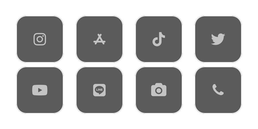 シンプル App Icon Pack[semi4iV8KWQf5RPOca5A]